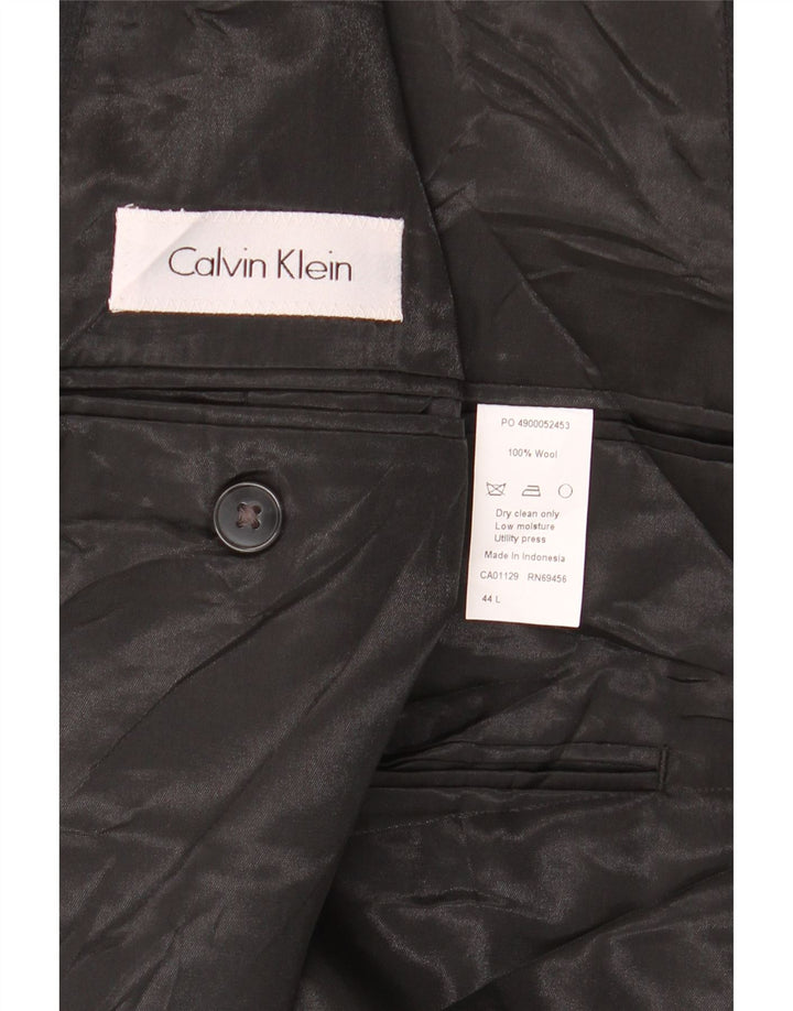 Jaqueta Blazer Masculina Calvin Klein com 2 Botões Reino Unido 44 2XL Lã Cinza