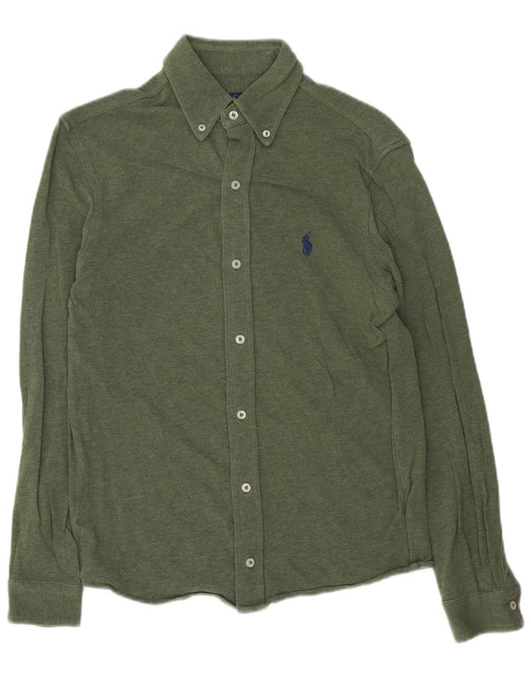 Ralph Lauren Camisa masculina de malha leve XS algodão verde
