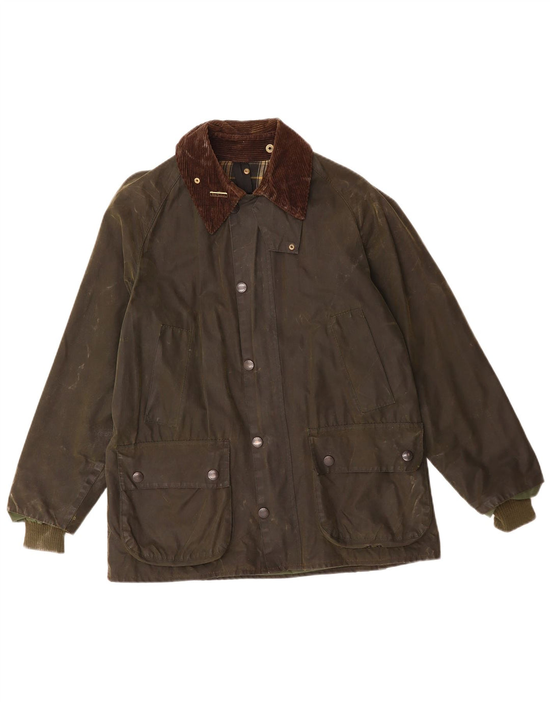Jaqueta masculina de algodão encerado BARBOUR Bedale Reino Unido 38 médio cáqui