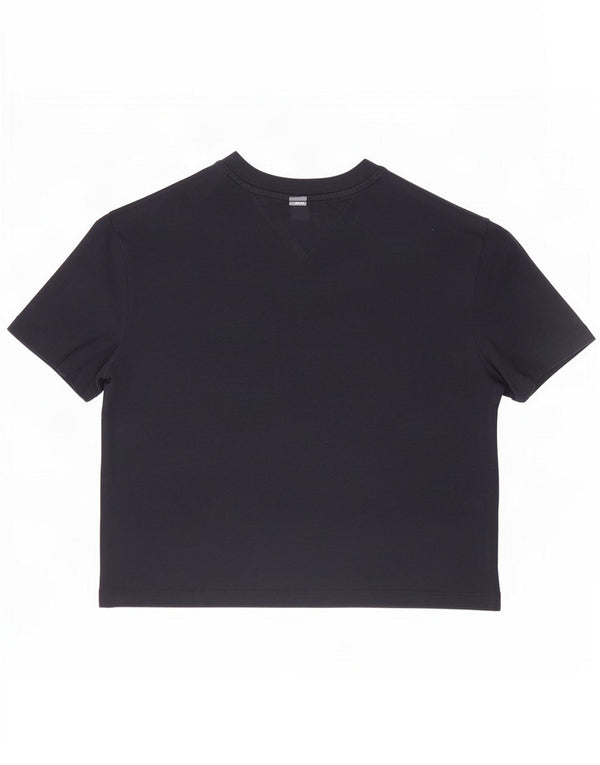 Tommy Hilfiger Camiseta Feminina Oversized Top UK 6 XS Azul Marinho Algodão