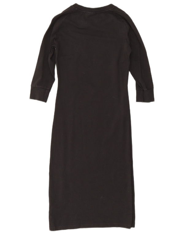 Vestido camiseta feminino manga 3/4 Adidas UK 10 pequeno preto