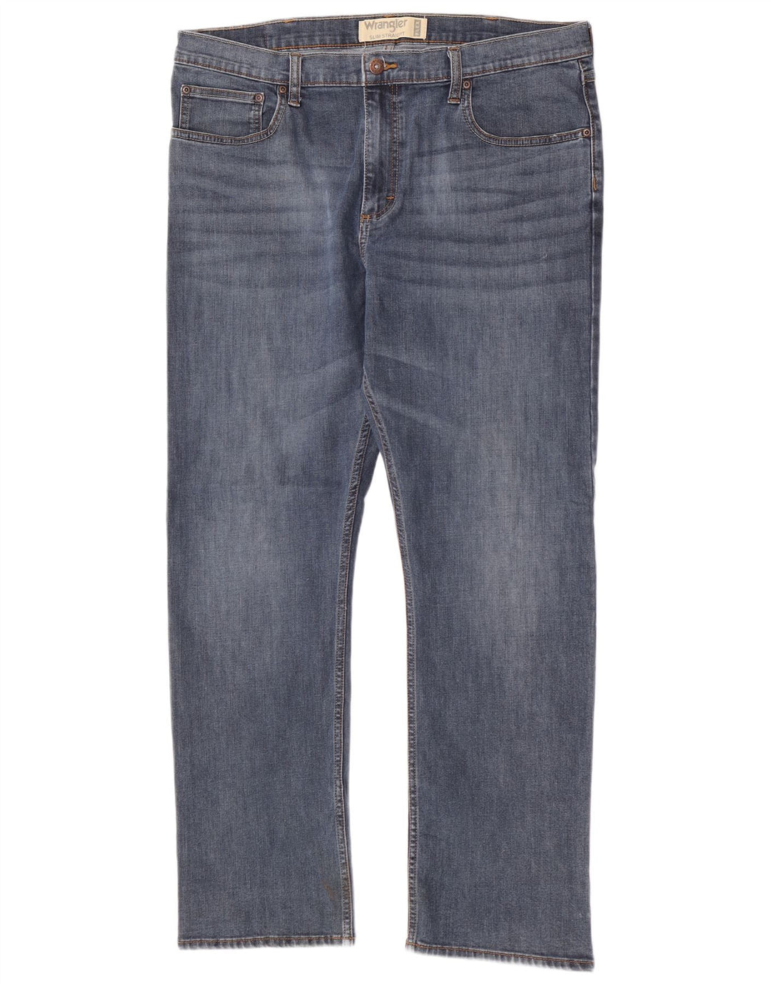Wrangler Masculino Slim Straight Jeans W38 L30 Azul