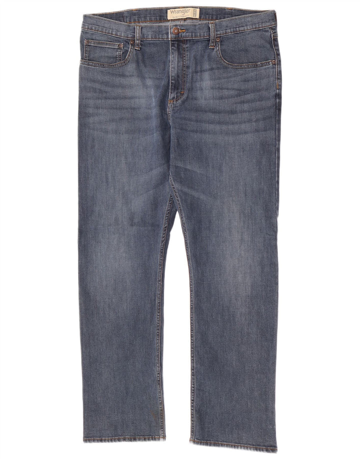 Wrangler Masculino Slim Straight Jeans W38 L30 Azul