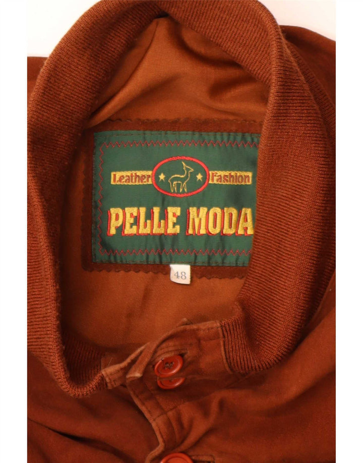 Jaqueta bomber masculina Pelle Moda de camurça IT 48 marrom médio