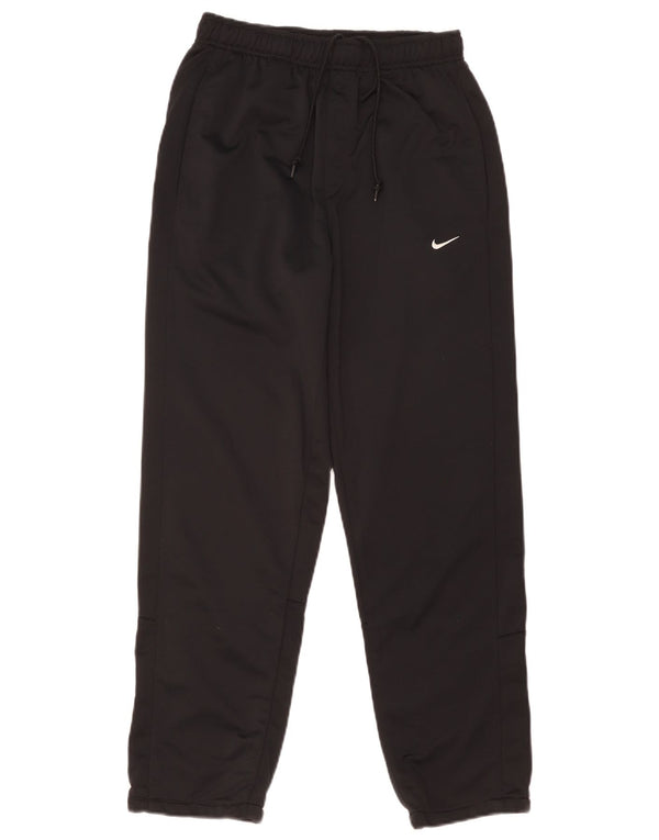 Calça de treino masculina Nike UK 26/28 pequena preta poliéster
