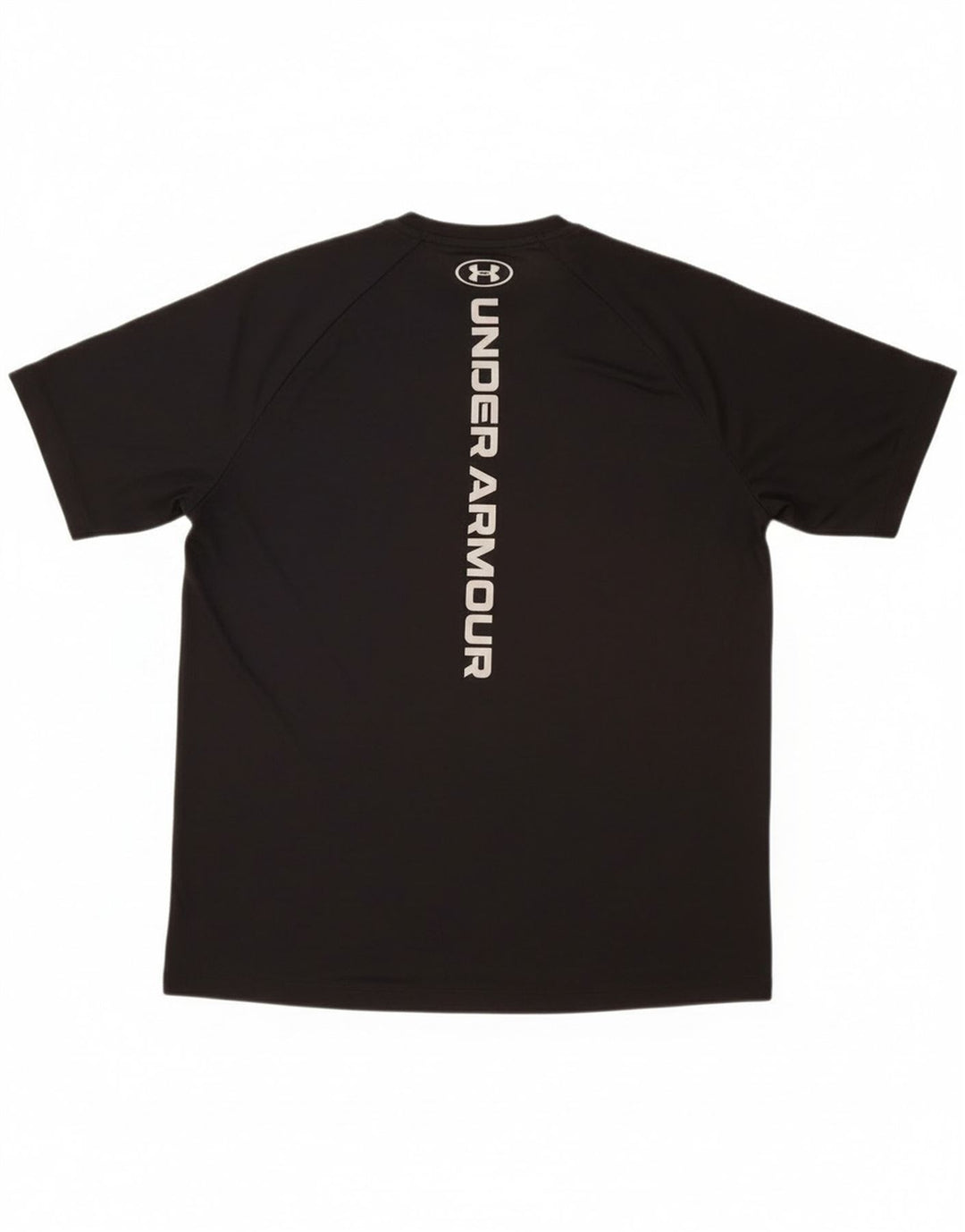 Camiseta gráfica masculina Under Armour Top médio preto poliéster