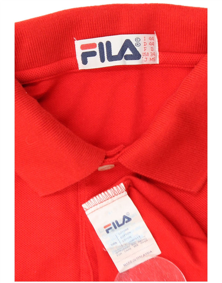 Camisa polo masculina FILA US 34 XS algodão vermelho