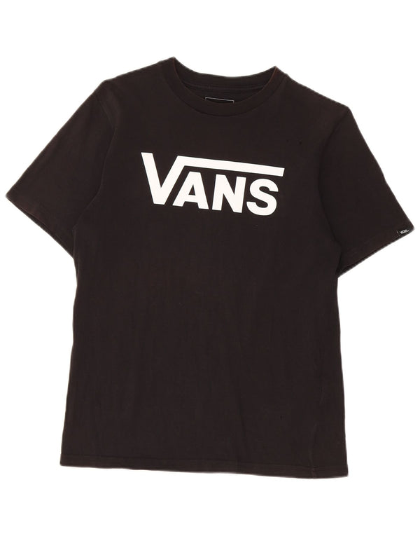 Camiseta Vans Boys Custom Fit Graphic 12-13 Anos Algodão Preto