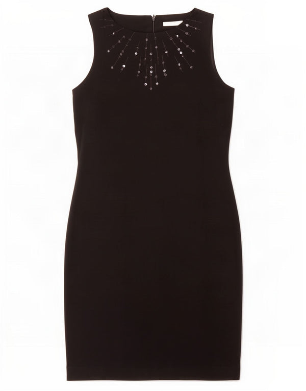 Vestido feminino Marks & Spencer com bainha St. Michael Reino Unido 12 médio preto