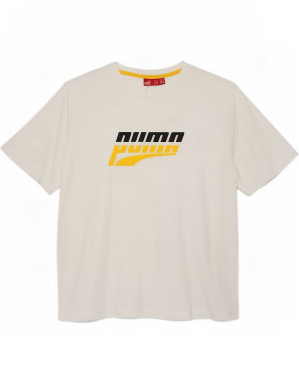 Camiseta masculina Puma Graphic Top XL algodão branco