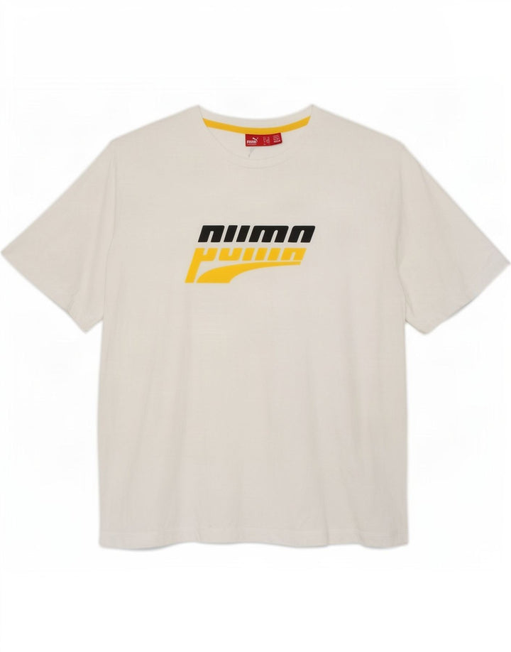 Camiseta masculina Puma Graphic Top XL algodão branco