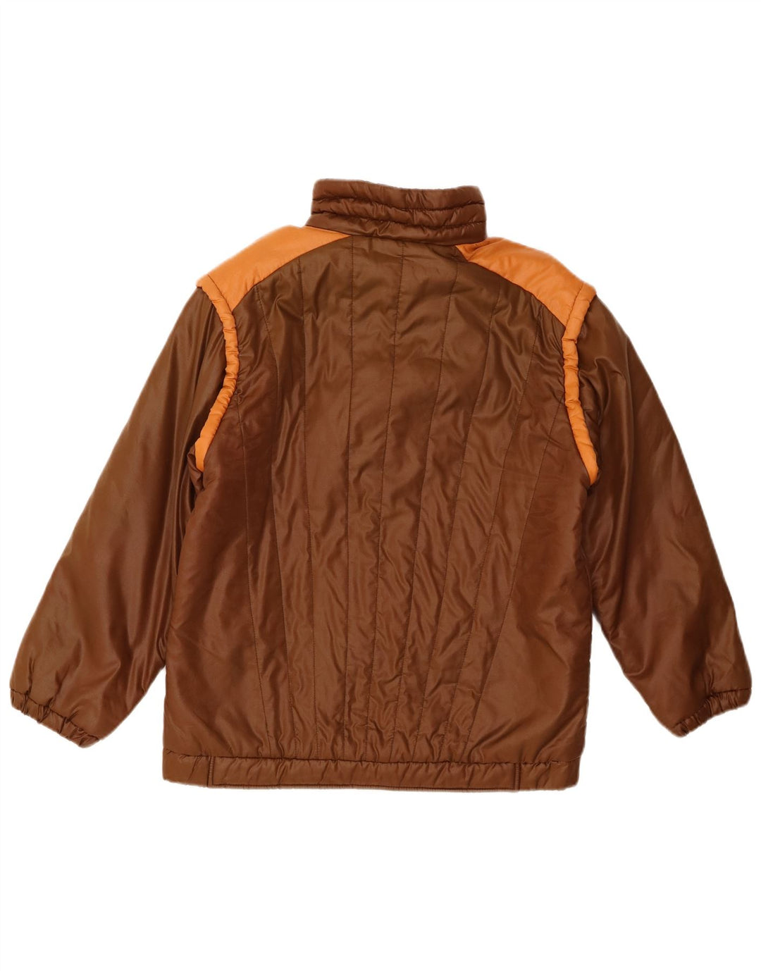 VINTAGE Mens Padded Jacket UK 38 Medium Brown Colourblock