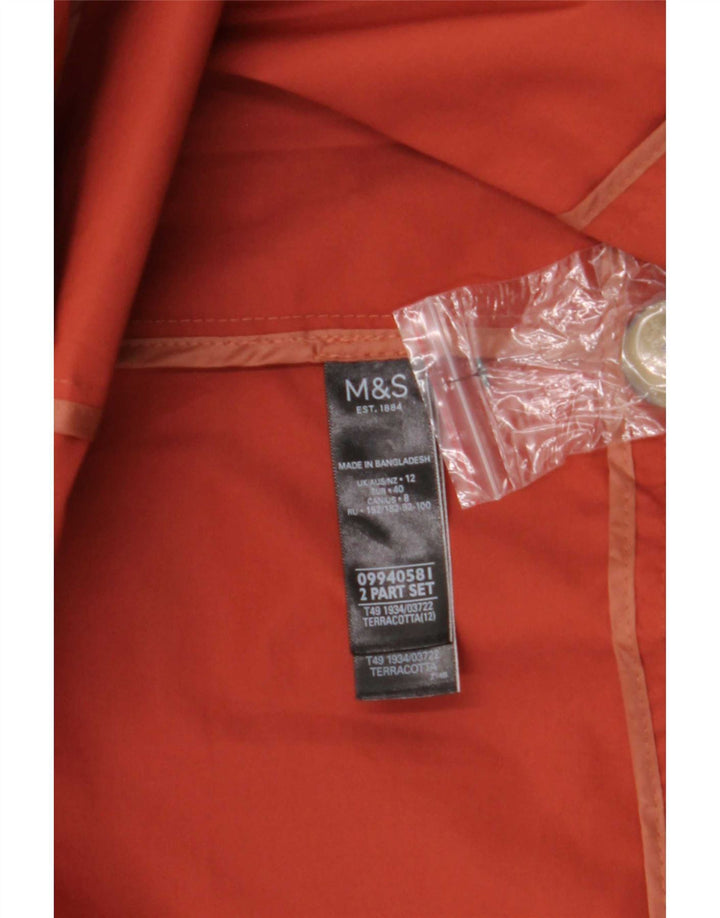 Sobretudo feminino Marks & Spencer Reino Unido 12 algodão marrom médio