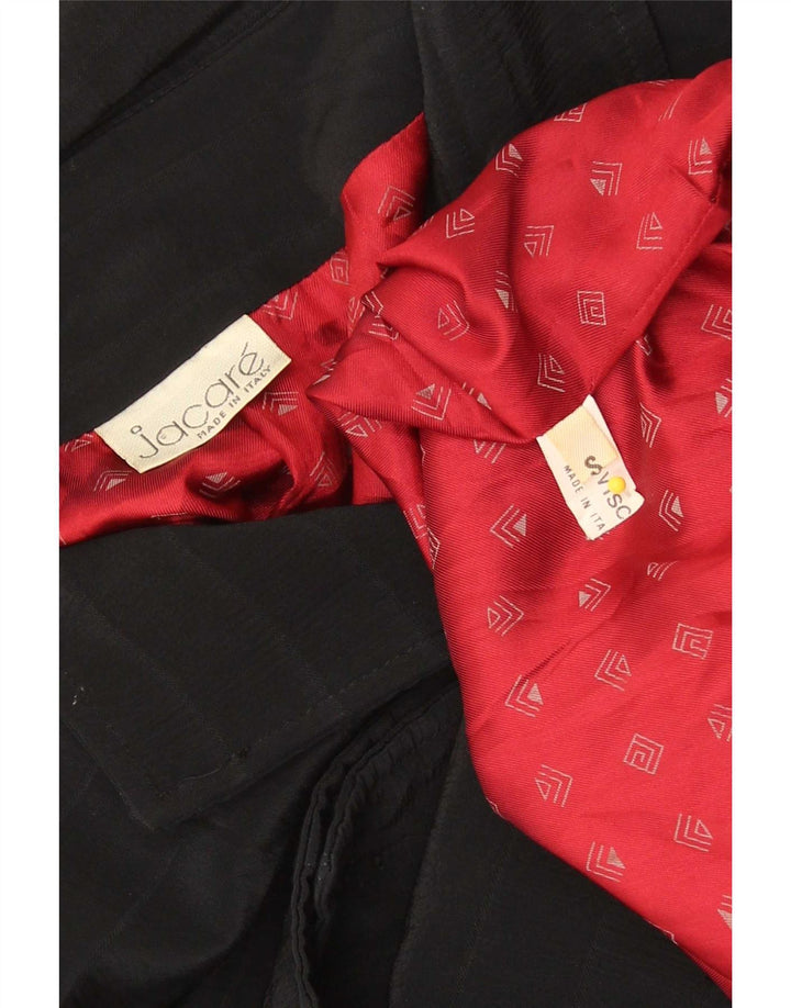 Jaqueta blazer feminina vintage oversized com peito duplo Reino Unido 10 pequena preta