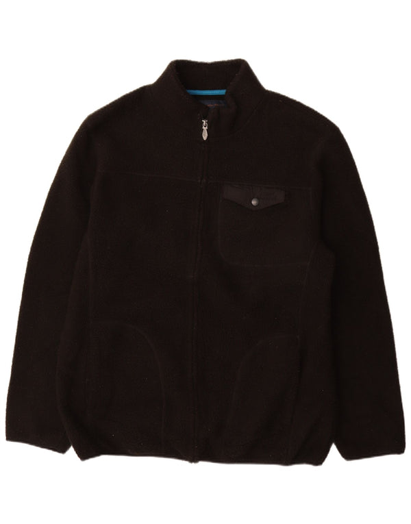 Jaqueta de lã masculina WEIRD FISH UK 42 XL poliéster preto