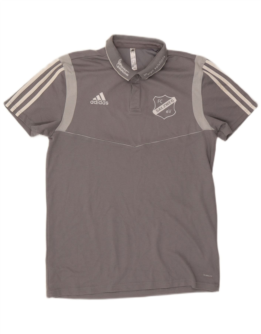 Camisa polo masculina Adidas Climalite Graphic cinza médio algodão