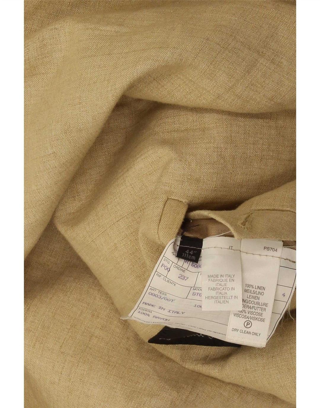 Jaqueta blazer masculina de 3 botões Paul Smith Reino Unido 44 2XL linho bege
