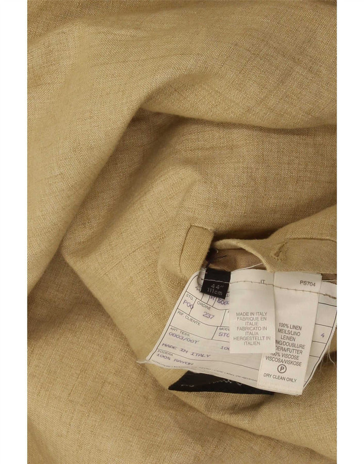 Jaqueta blazer masculina de 3 botões Paul Smith Reino Unido 44 2XL linho bege