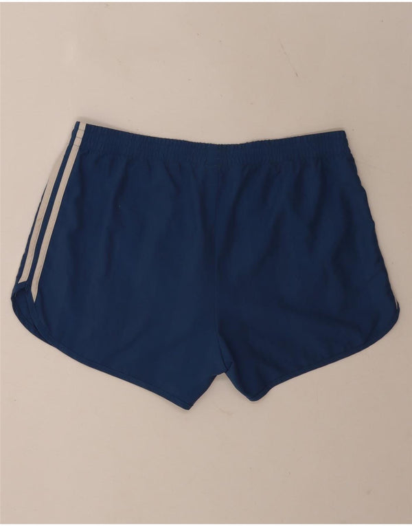 Shorts esportivos masculinos Adidas grande poliéster azul