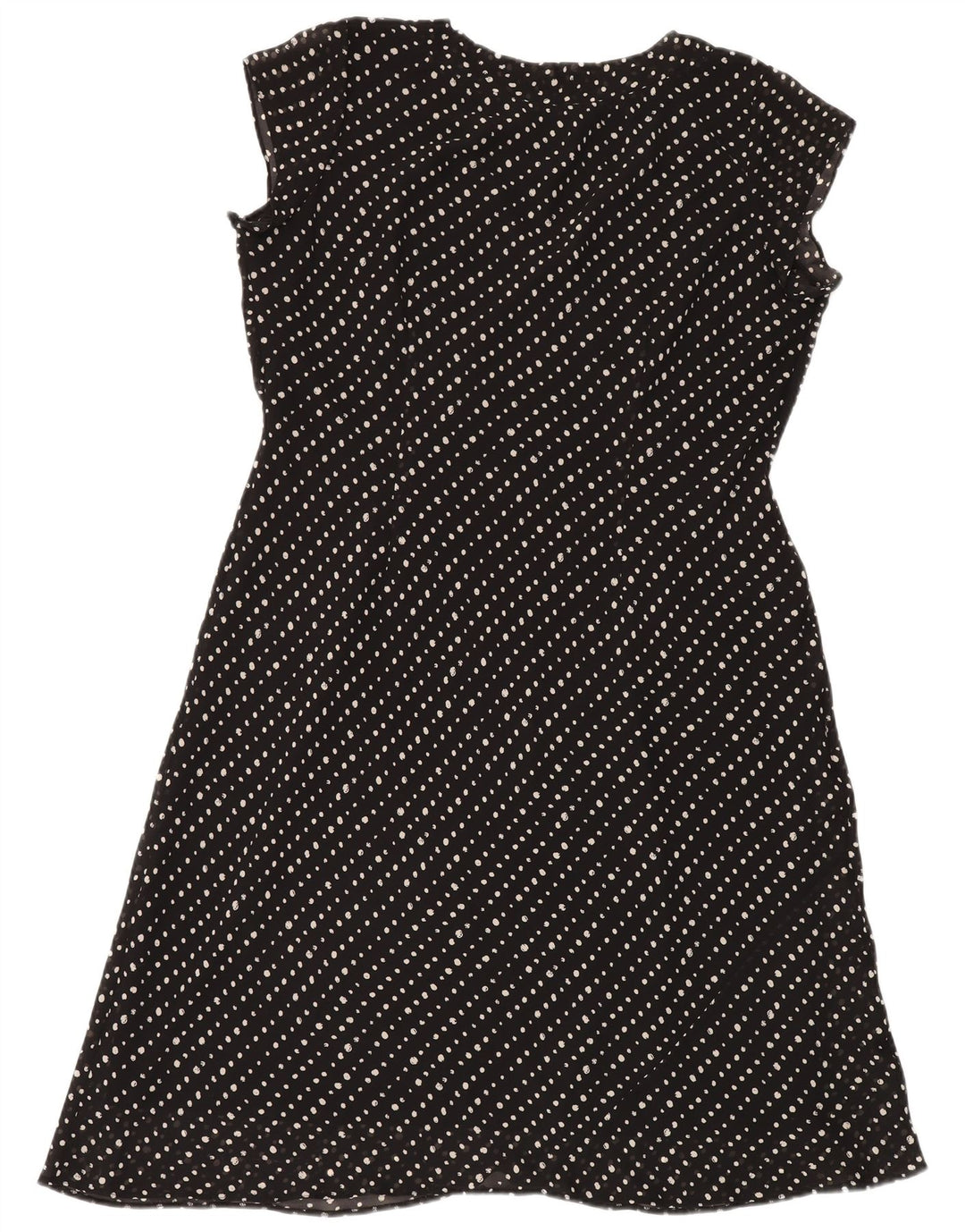 Vestido feminino Wallis A-Line UK 20 2XL poliéster manchado preto