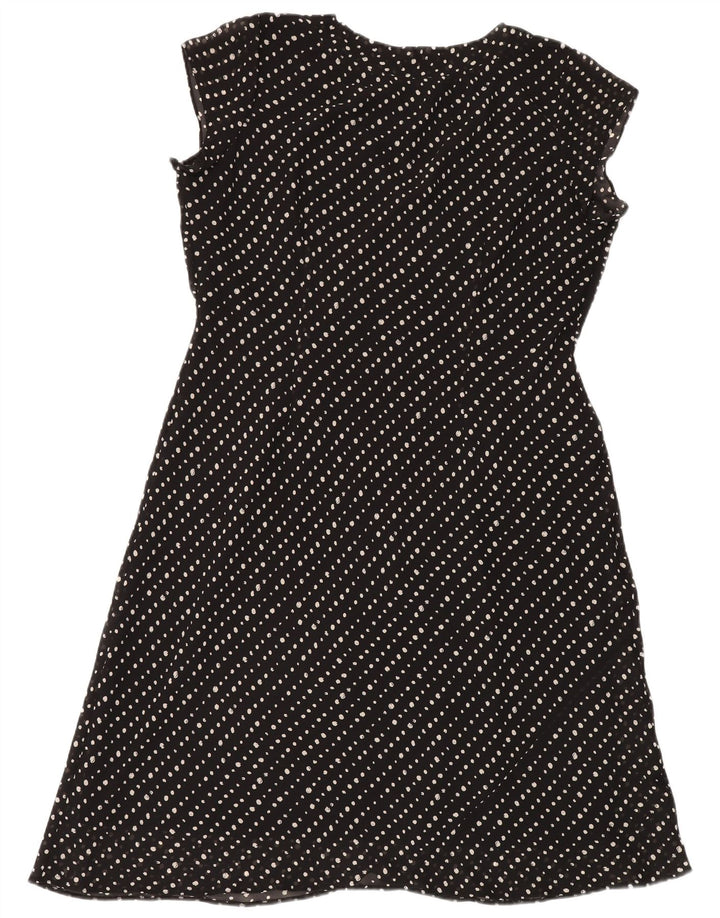 Vestido feminino Wallis A-Line UK 20 2XL poliéster manchado preto