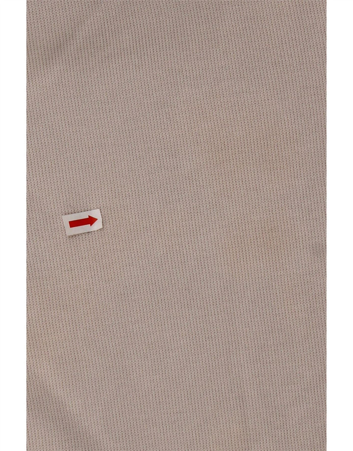 HUGO BOSS Top masculino de manga comprida XL off white algodão colorblock