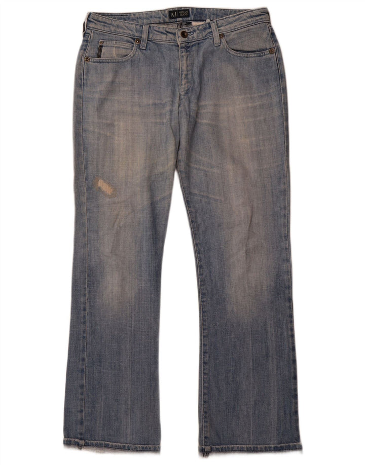 ARMANI Calça jeans feminina bootcut W30 L31 algodão azul