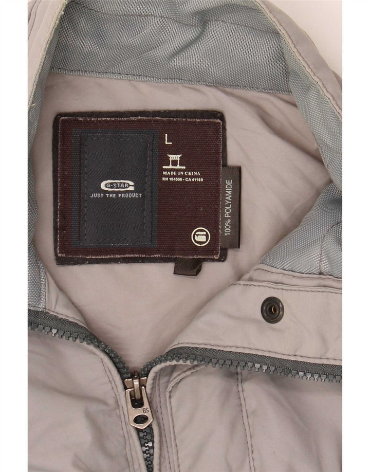 Jaqueta militar masculina G-Star UK 40 grande poliamida cinza