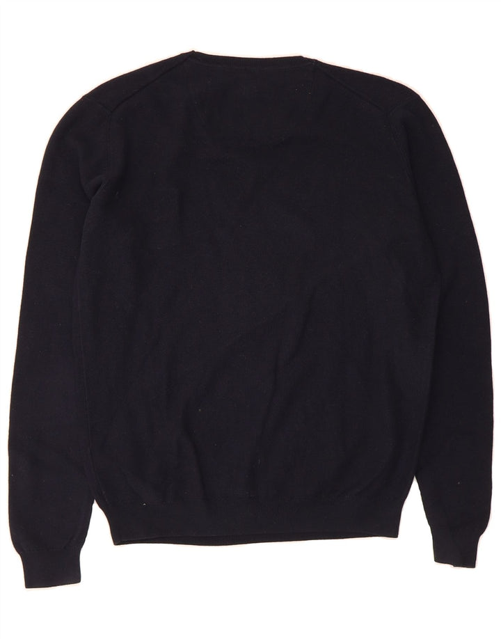 MASSIMO DUTTI Boys V-Neck Jumper Sweater 15-16 Years Navy Blue Cotton Vintage Massimo Dutti and Second-Hand Massimo Dutti from Messina Hembry 