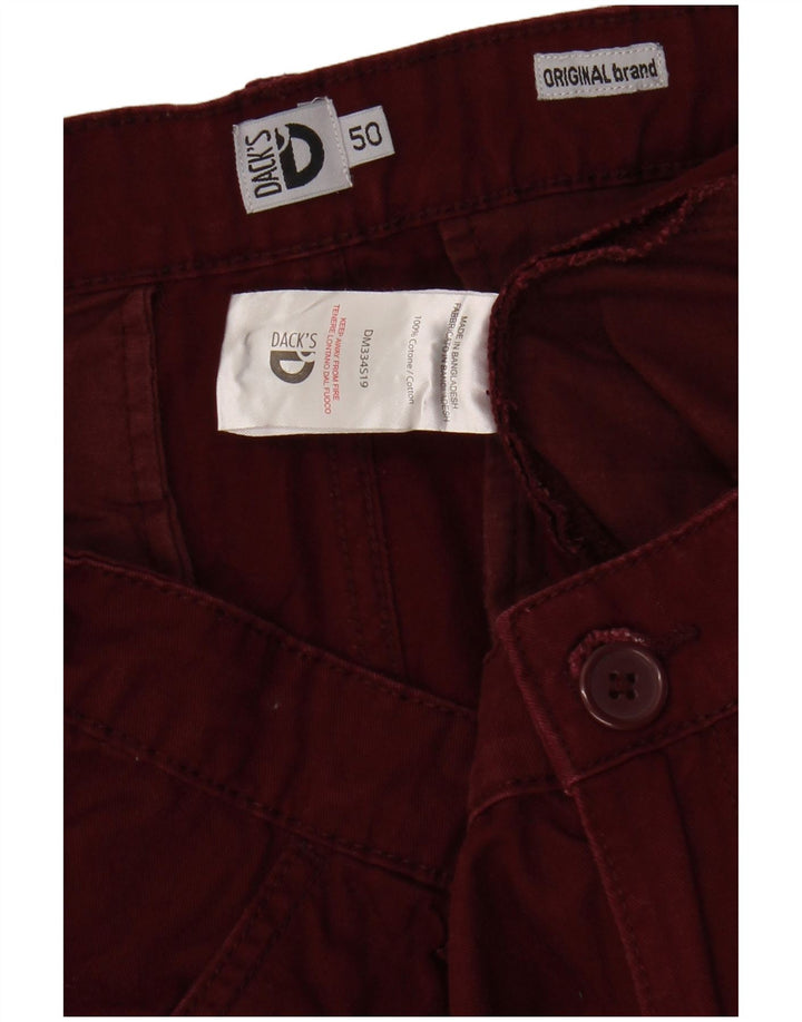 DACK'S Shorts Chino Masculino Regular Fit IT 50 Grande W33 Algodão Borgonha