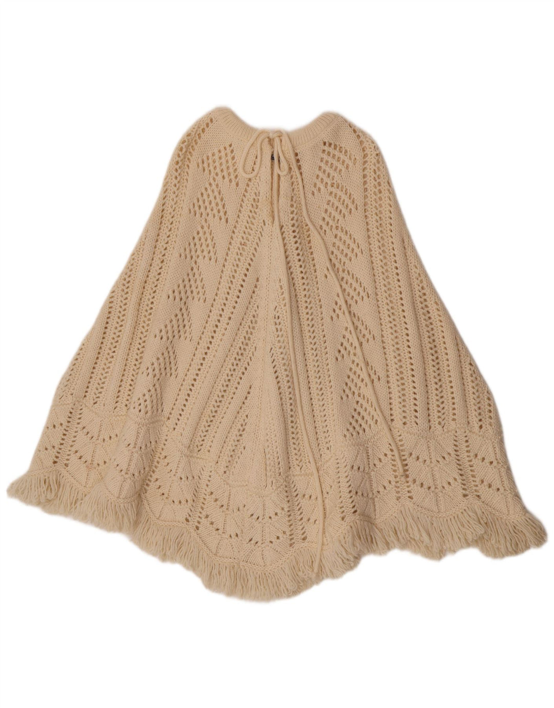 Sisley Poncho Jumper feminino tamanho único lã branca