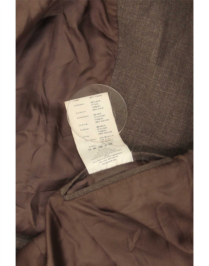 Jaqueta blazer masculina Massimo Dutti com 3 botões UE 46 pequena lã cinza