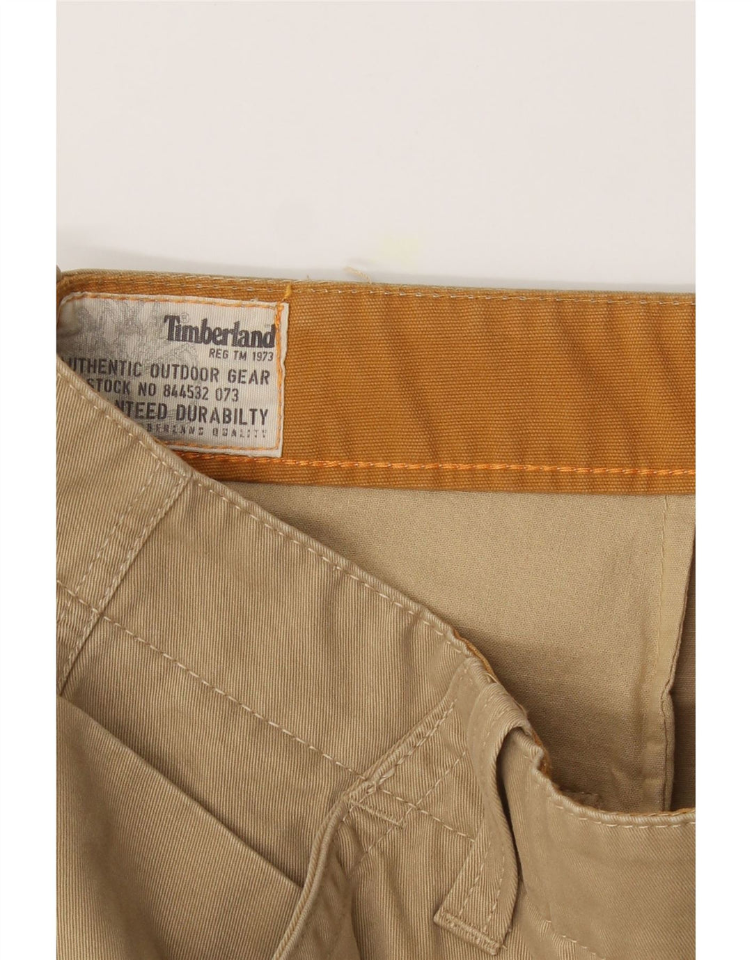 TIMBERLAND Mens Straight Casual Trousers W35 L30 Beige Cotton Vintage Timberland and Second-Hand Timberland from Messina Hembry 