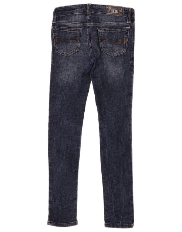 Diesel Meninos Jeans Skinny 7-8 Anos W22 L24 Azul Algodão