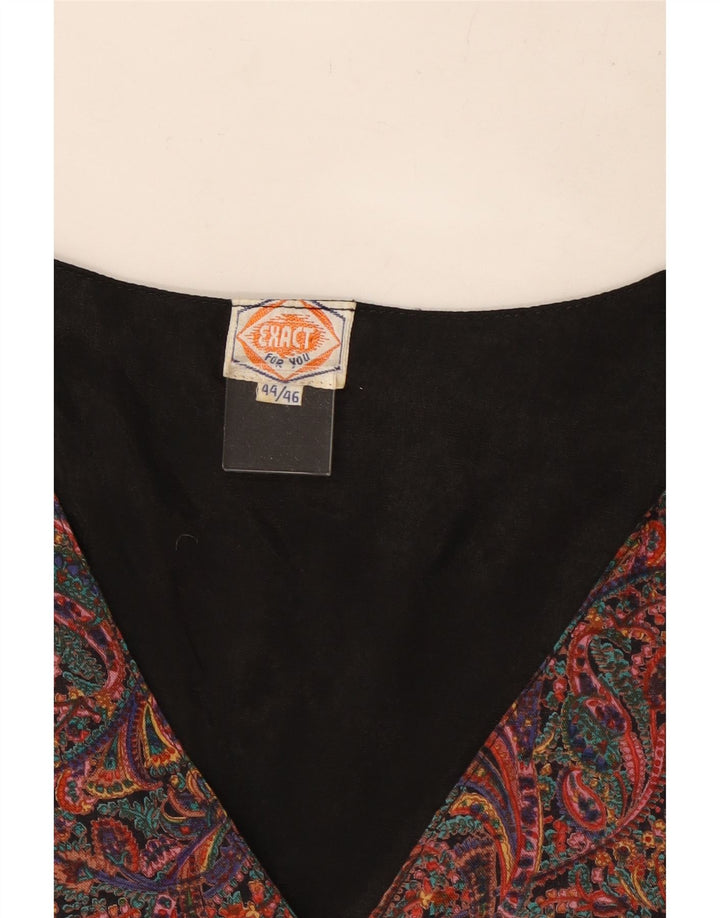 Colete feminino vintage IT 44/46 médio paisley multicolorido