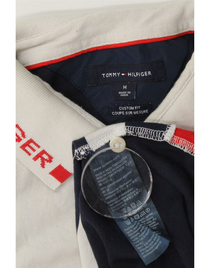 Camisa polo masculina Tommy Hilfiger gráfica média listrada multicolorida