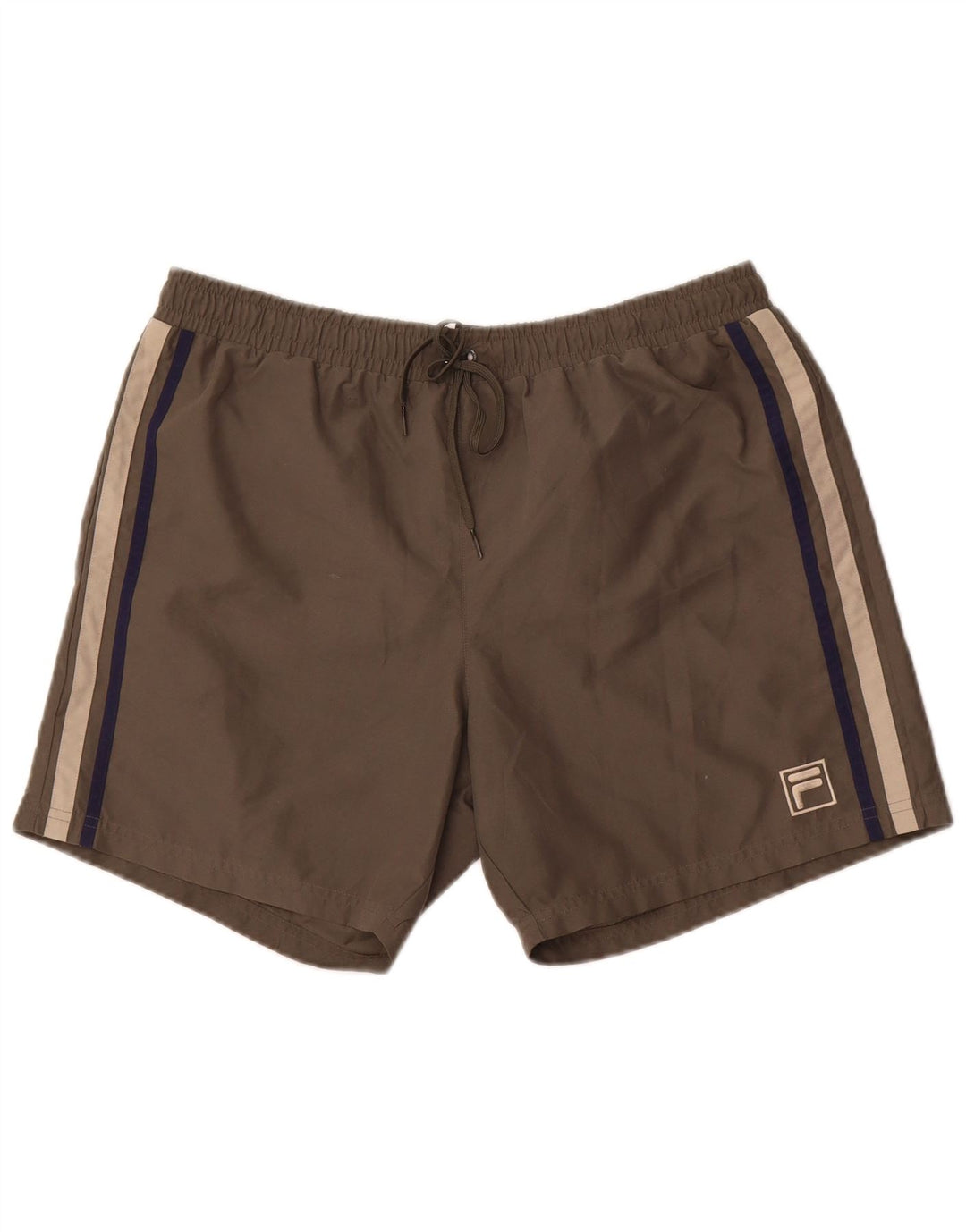 Shorts de banho masculino Fila grande poliéster cáqui
