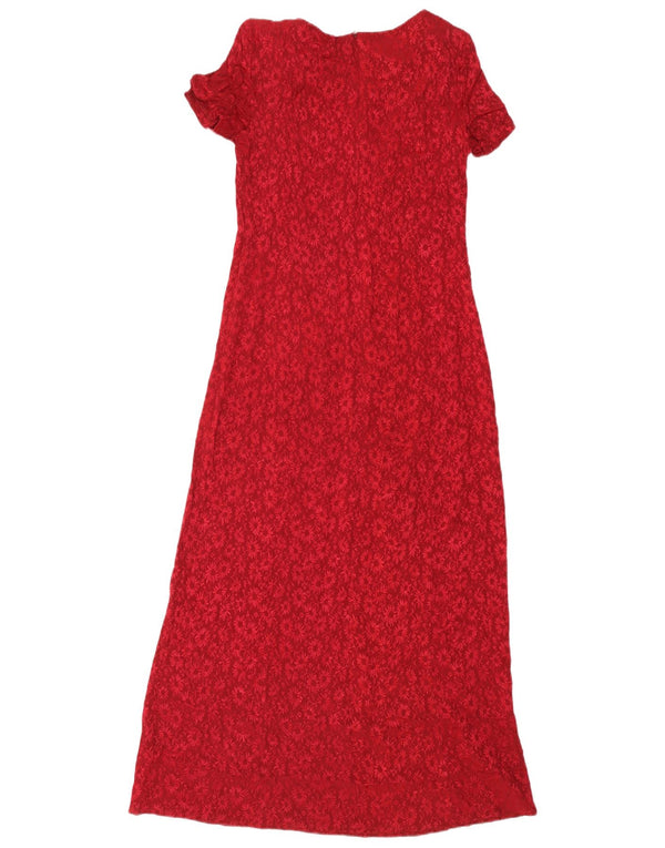 Laura Ashley Womens Maxi Dress UK 12 Medium Red Floral