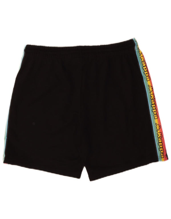 Kappa Mens Graphic Sport Shorts Médio Preto Colorblock Algodão