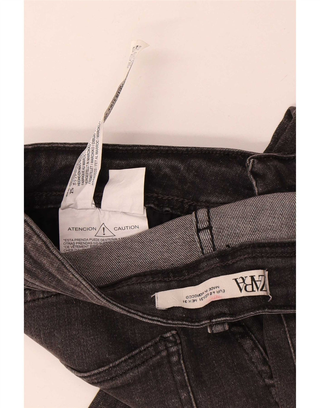 Zara Mens Slim Jeans EU 40 Médio W31 L28 Cinza Algodão