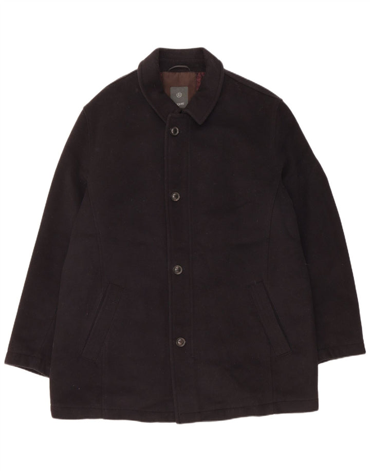 Sobretudo masculino Bugatti UK 42 XL lã preta