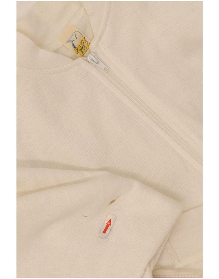 Jaqueta masculina vintage de algodão branco médio
