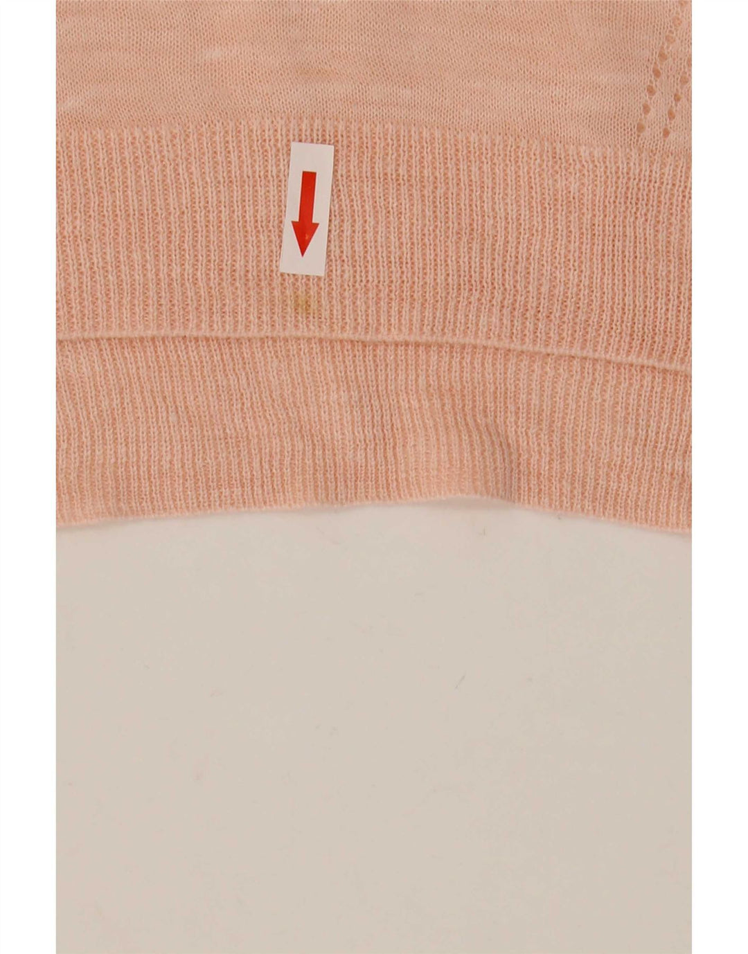 Suéter feminino Marks & Spencer transparente com decote em V Reino Unido 14 rosa médio