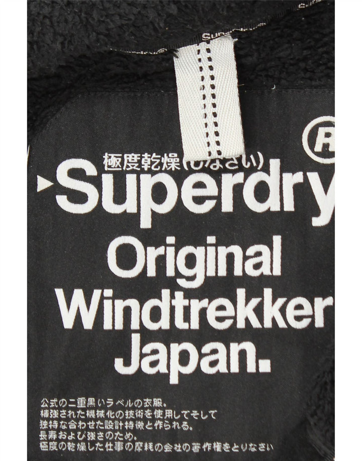 Jaqueta corta-vento masculina SUPERDRY Windtrekker UK 46 3XL poliéster preto