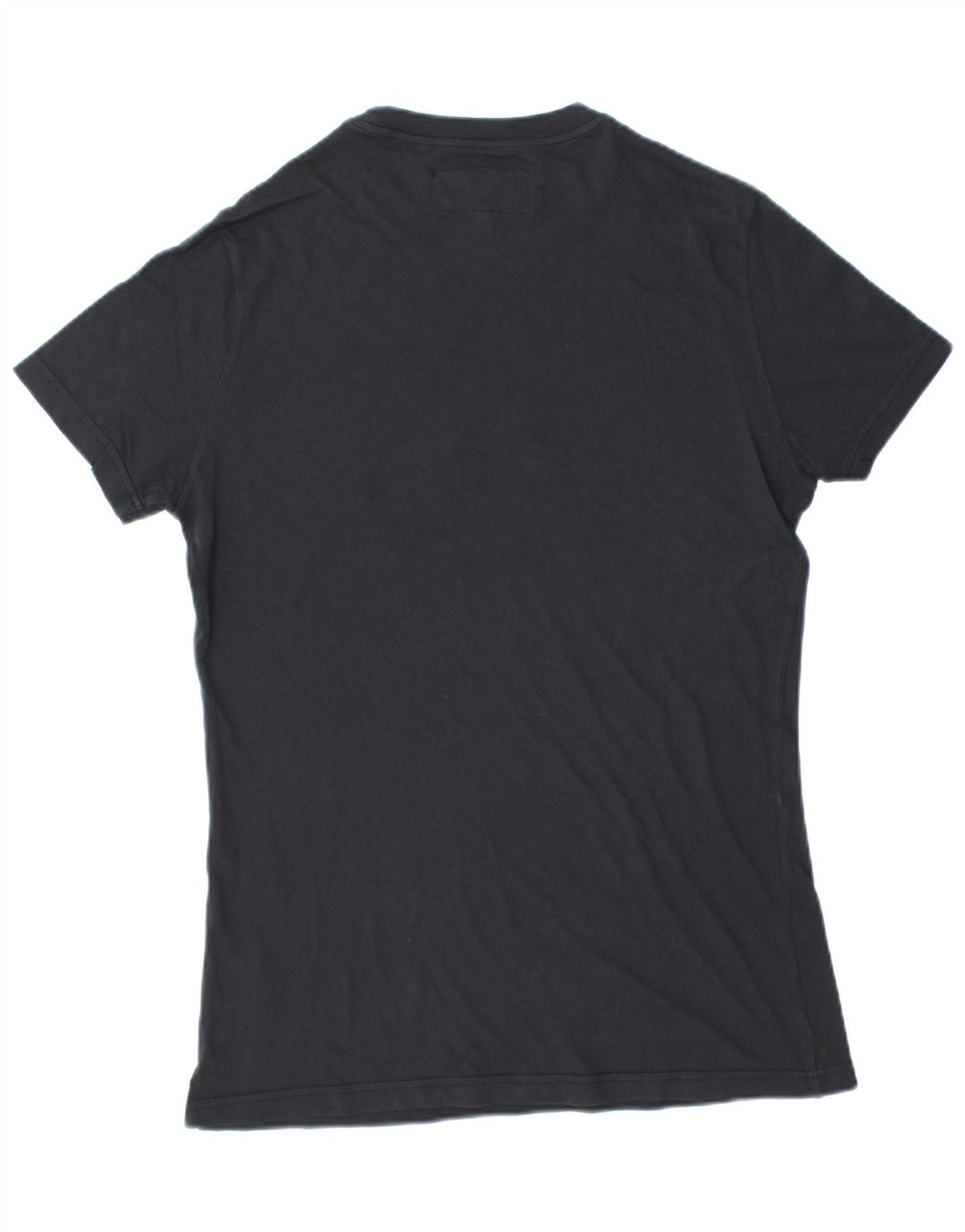 Camiseta masculina ARMANI JEANS com estampa gráfica grande de algodão preto