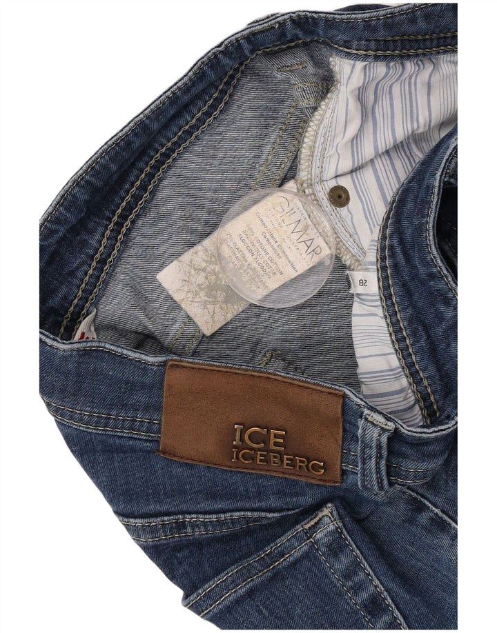Iceberg Jeans Slim Feminino W28 L28 Algodão Azul