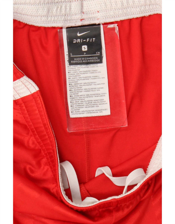 Shorts esportivos masculinos Nike Dri Fit pequeno poliéster colorblock vermelho