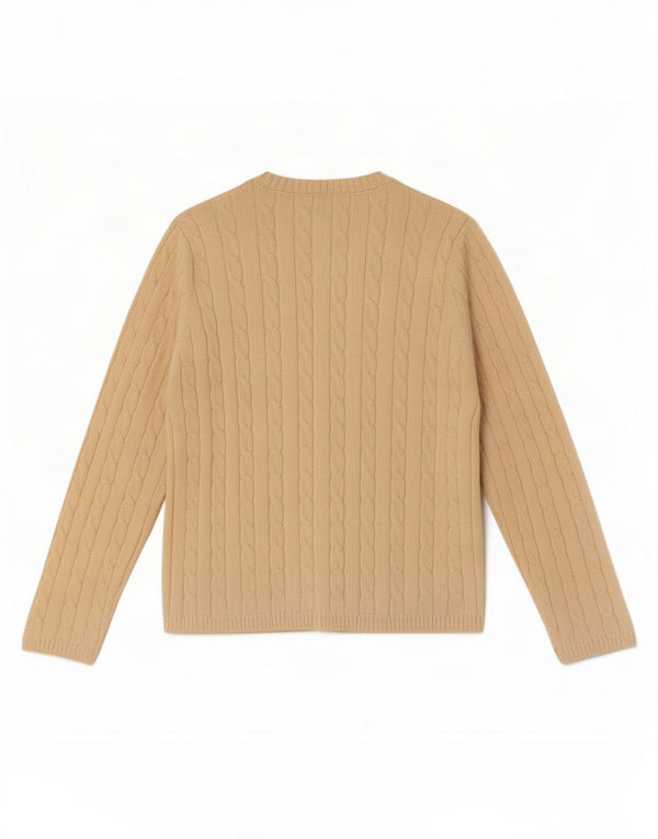 Suéter cardigã feminino Marks & Spencer Reino Unido 12 algodão bege médio