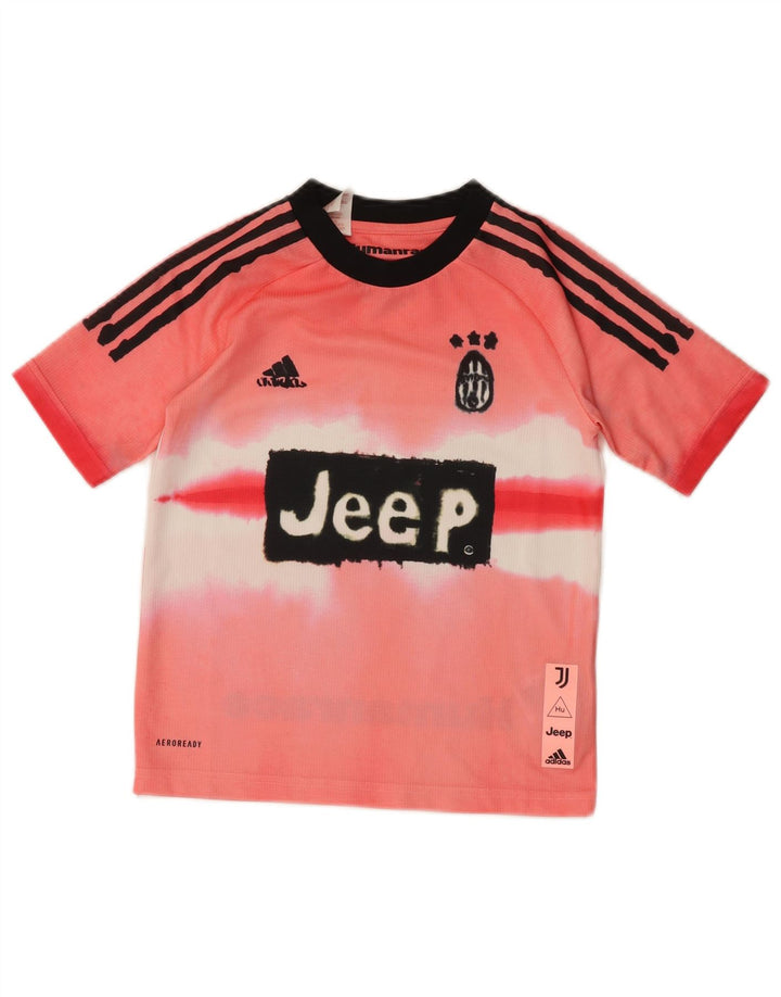 ADIDAS Boys Graphic T-Shirt Top 9-10 Years Pink