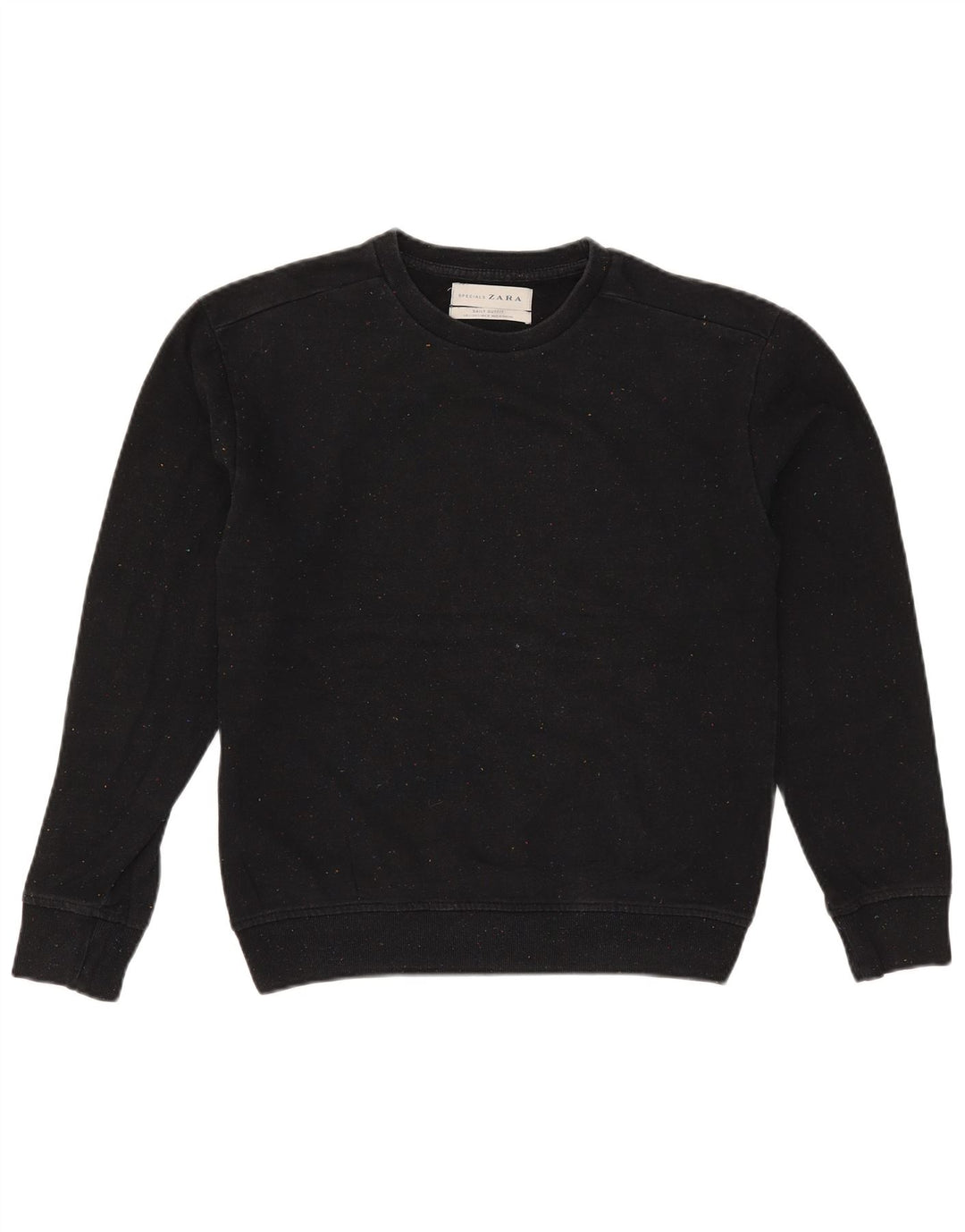 Zara moletom masculino jumper pequeno preto manchado